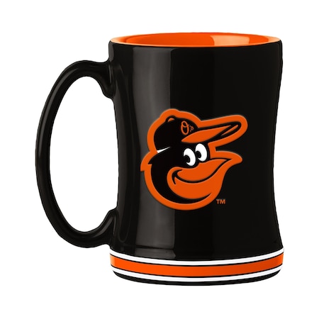 Logo Brands Baltimore Orioles 14oz Relief Mug 504-C14RM